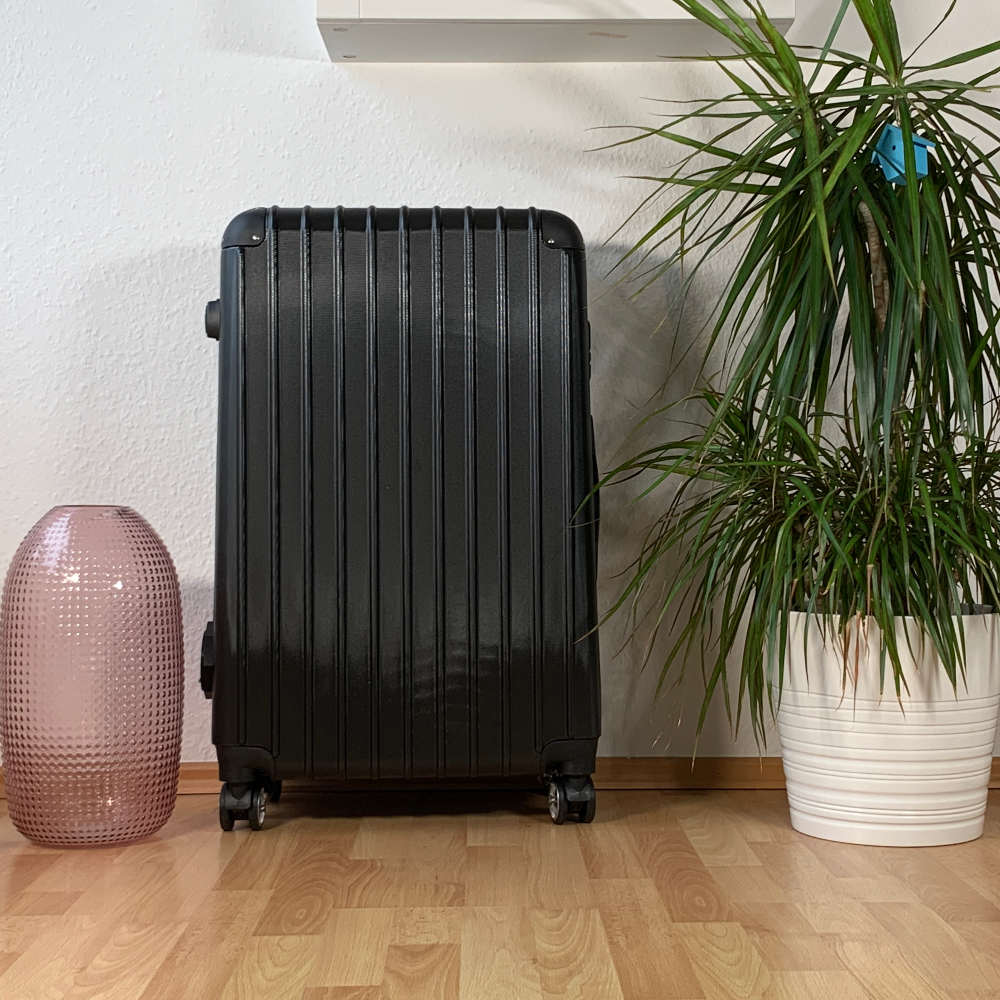 Die Bonsanto Mini Grow Box steht in einem Zimmer auf dem Boden zwischen einer Pflanze und einer Lampe.